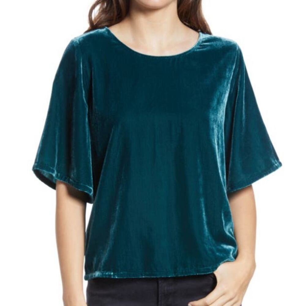 Chelsea 28 Velvet Crew Neck Top Size S